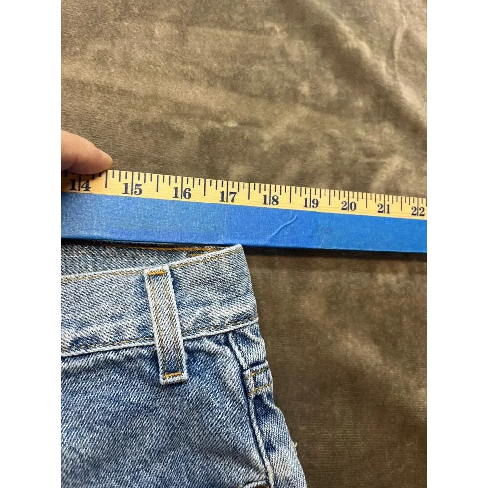 Vintage Levis 550 Shorts Size 36w‎ Mens Blue Relaxed Fit Black Bat Wing. 36